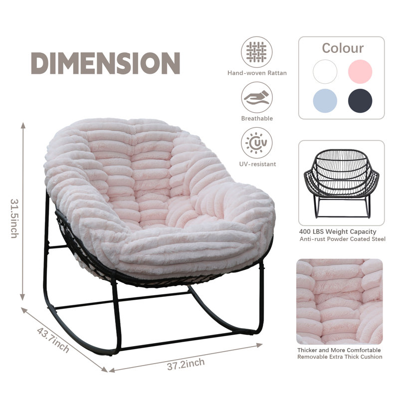 Chaise Rockong, Rose