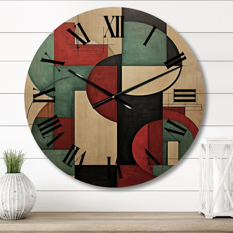 Horloge murale en bois massif Lelie, Petit