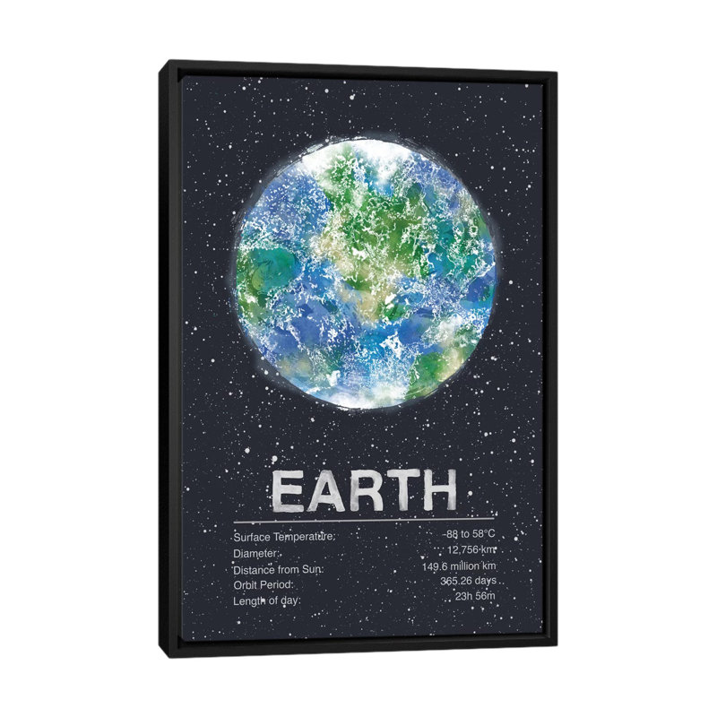 Earth by Tracie Andrews - Gallery-Wrapped Canvas Giclée, 26" H x 18" W x 1.5" D, Black Framed Canvas, No Mat