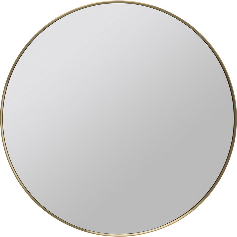 Mirror Curve Round, 100 cm H x 100 cm W, Brass