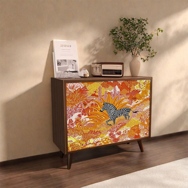 Elegant Walnut Decorative Cabinet