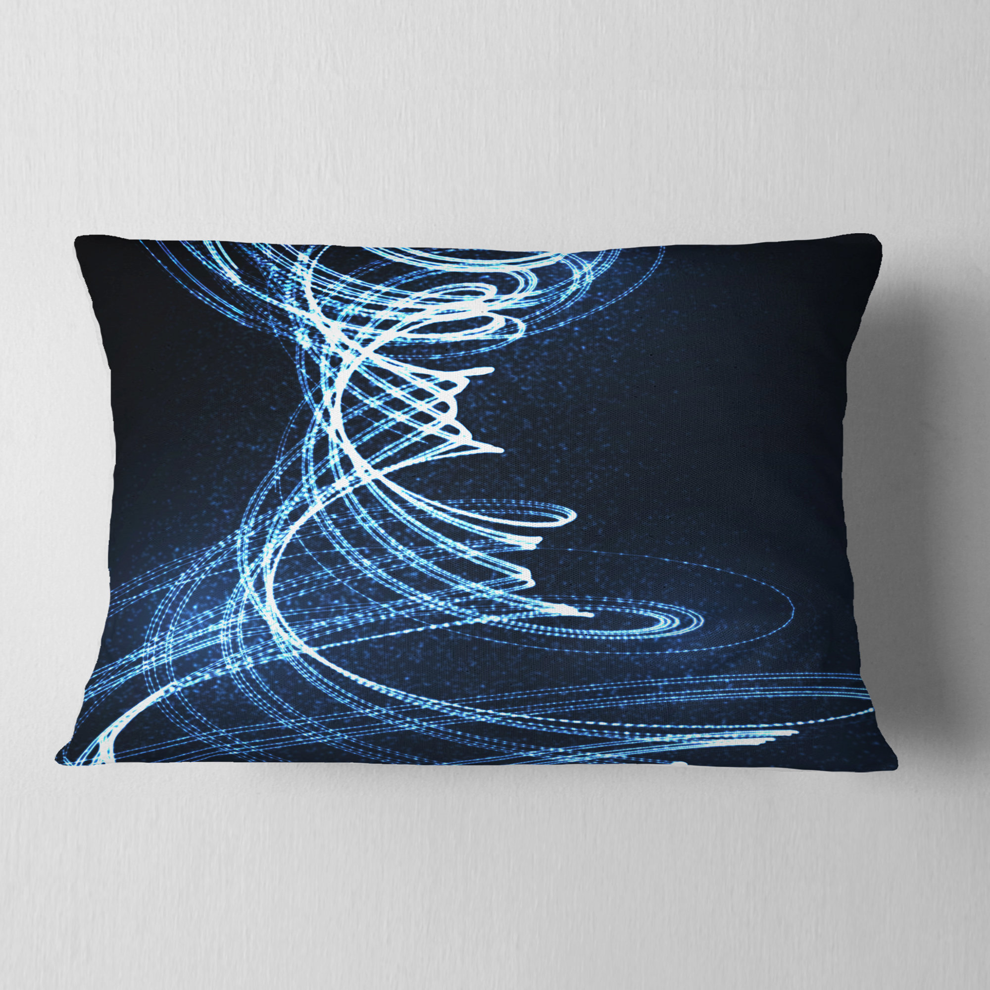Picture of Design Art 3D Illuminated Helix Shapes - Abstract Printed Throw Pillow ...
