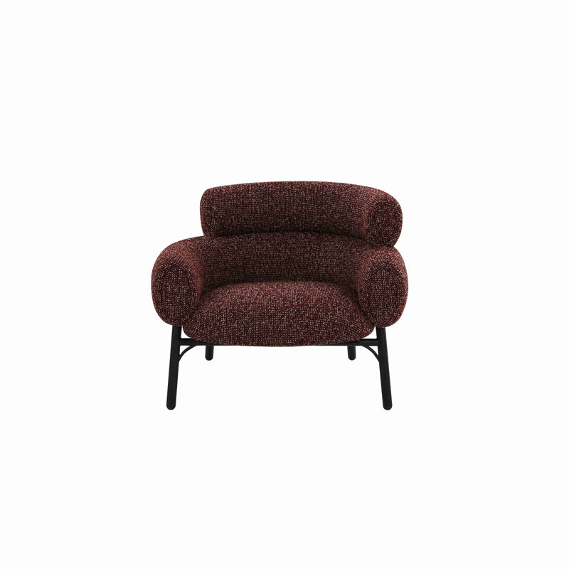 Chaise en tweed marron Mardi