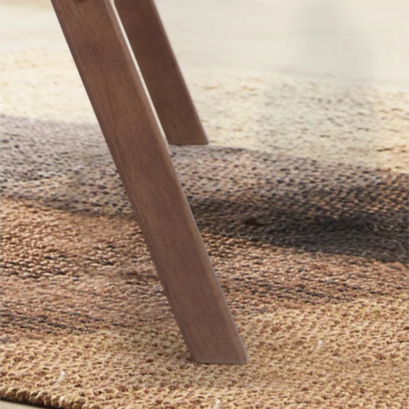 Fauteuil d'appoint rembourré de style Mid-Century de 29,5 po Salma avec structure en bois massif