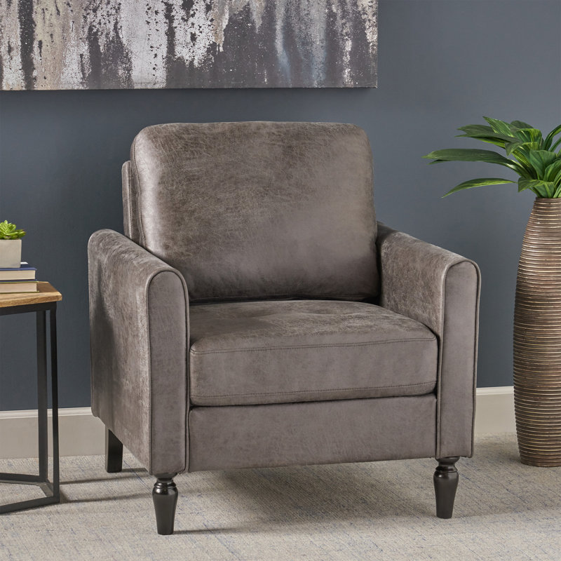 Grenkie Upholstered Armchair, Slate