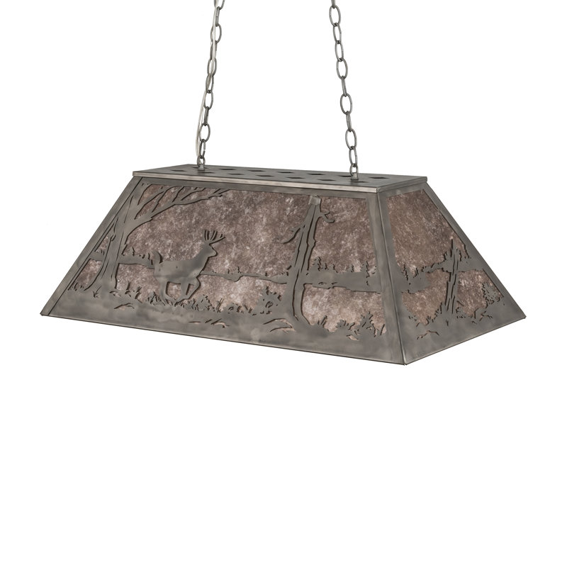 Rustic Lodge 6 - Light Pendant, Industrial Steel