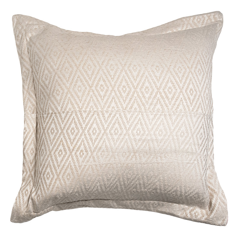 Veranda Geometric Euro Pillow Cover, Sand