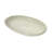Debossed Stoneware Plate In White Reactive Glaze