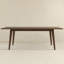 Table de salle à manger rectangulaire en bois massif de style moderne 86 po