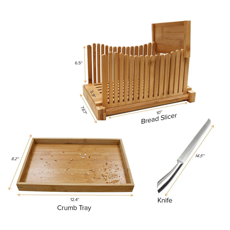Lomana Bamboo Bread Slicer Cutting Guide Slicing Tools