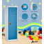Casier pour enfant à 1 porte avec serrure à clé à 1 porte H 48 po x l 15 po - Rangement pour les écoles, la salle de sport, la maison - Comprend une tablette, des crochets, une ventilation et un porte-carte - Assemblage facile-106881230-129743717