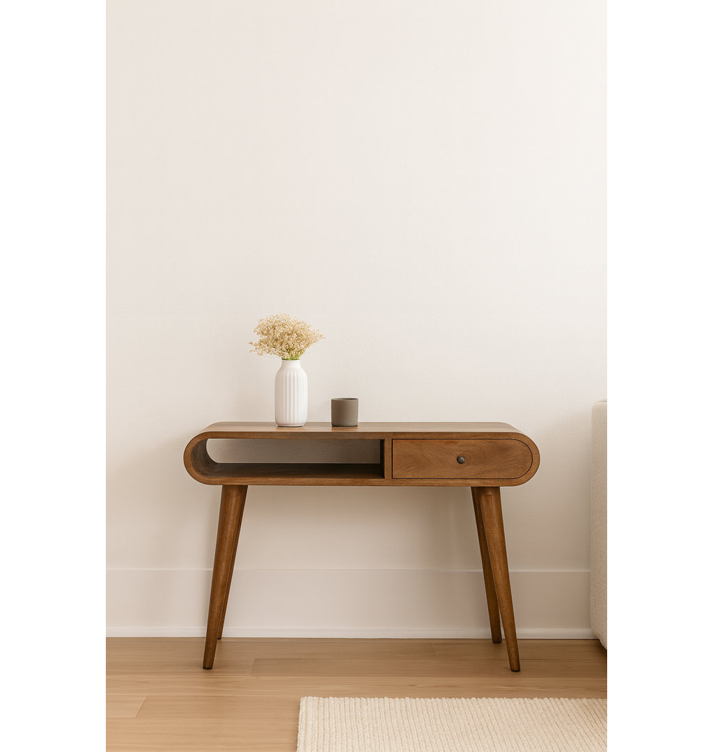 Dawnda Solid Wood Writing Desk Millwood Pines