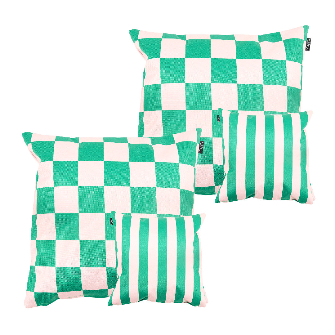 Bean Bag Bazaar Checkerboard & Stripe Indoor-Outdoor Cushions