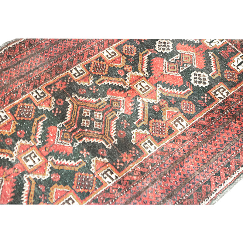 Hand Knotted Wool Area Rug in Multi