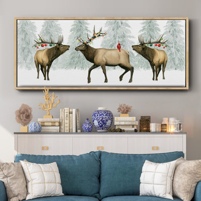 Festive Forest Collection D- Framed Canvas