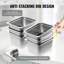 17 Storeys 6 Pack Hotel Pans, 1/2 Size Anti-Jam Steam Pan, 6-Inch Deep Table Pan