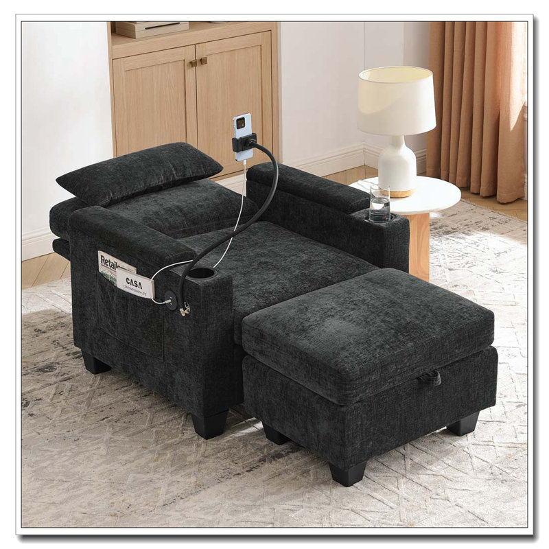 Single Sofa, Black