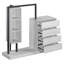 Armoire avec 4 tiroirs et 3 tablettes-423428028