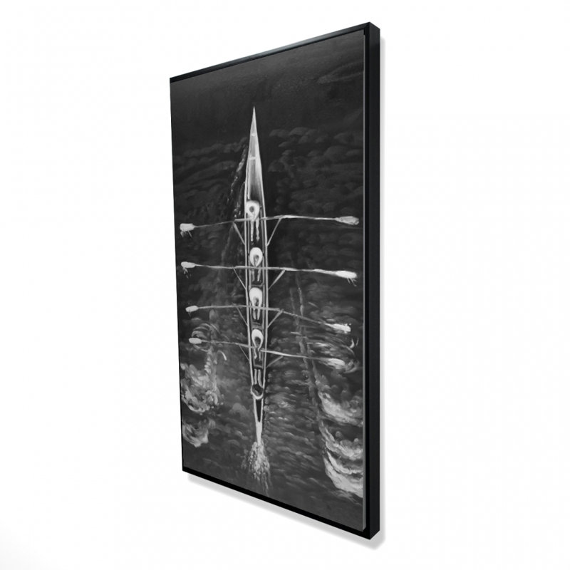 Rowing Boat Print On Canvas, H 48 po x l 24 po