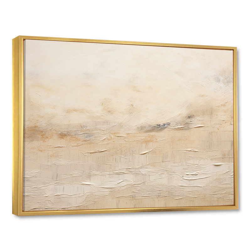 Simplicité des plaines des Prairies II, Cadre flottant doré, H 34 po x l 44 po x P 1,5 po