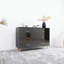 High Glossy Surface 6 Drawers Chest Of Drawer With Golden Handle And Golden Steel Legs White Color Vanity-792613961