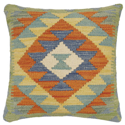 100% Wool Throw Square Pillow Cover & Insert