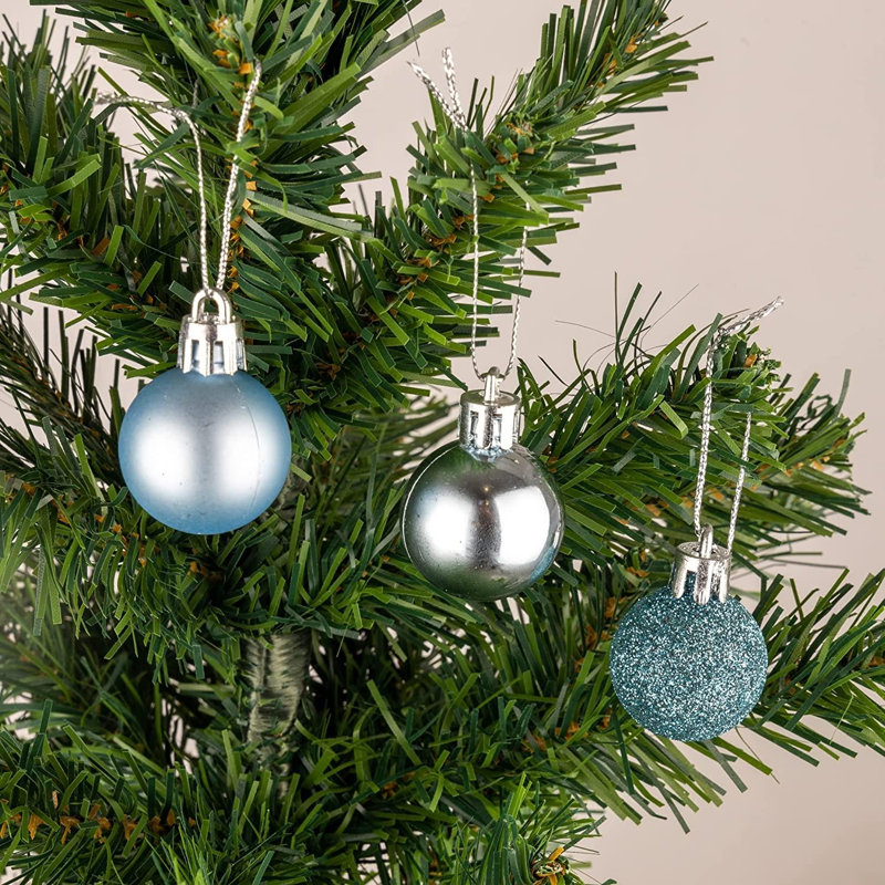 Polyvinyl Chloride (PVC) Bauble, 3cm H x 3cm W x 3cm D, Light Blue