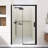 44-48" × 74" SGCC Certified 8Mm Clear Tempered Glass Shower Door, Full Aluminum Frame, 304 Stainless Steel Handle, 4 Inch Adjustable Width, Reversible Left & Right Installation-128554938