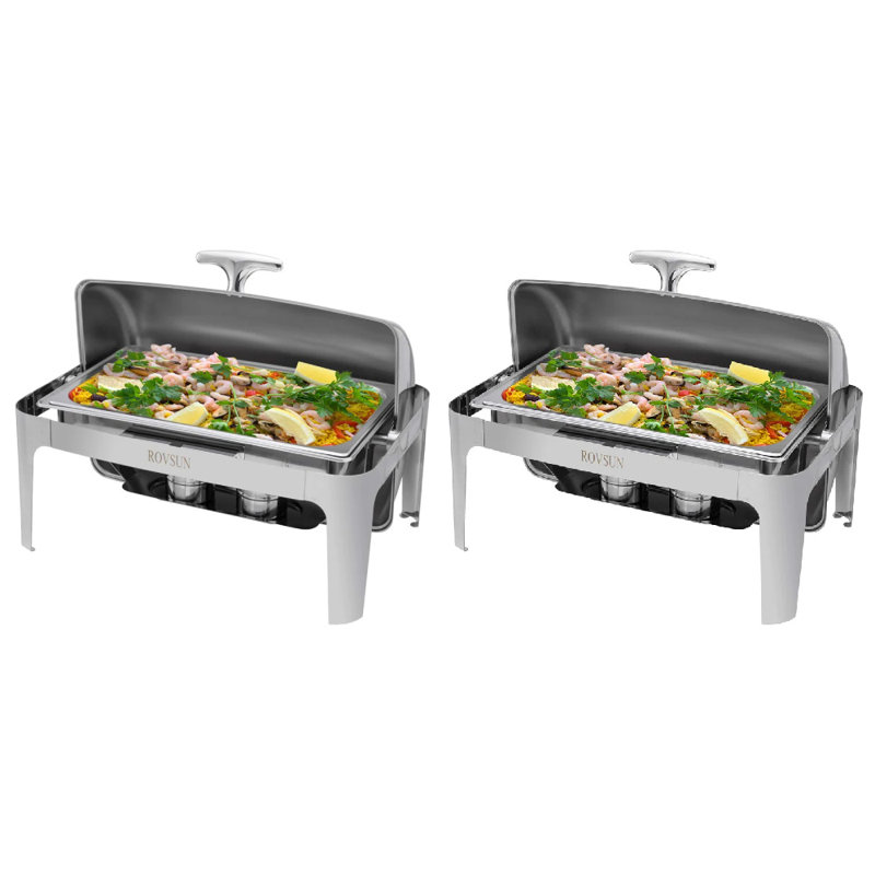 Stainless Steel Rectangle Chafing Dish, Silver