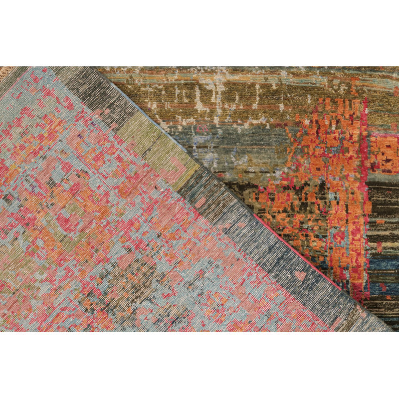 One-of-a-Kind Rectangle 9'10" X 14'3" Hand Knotted Area Rug