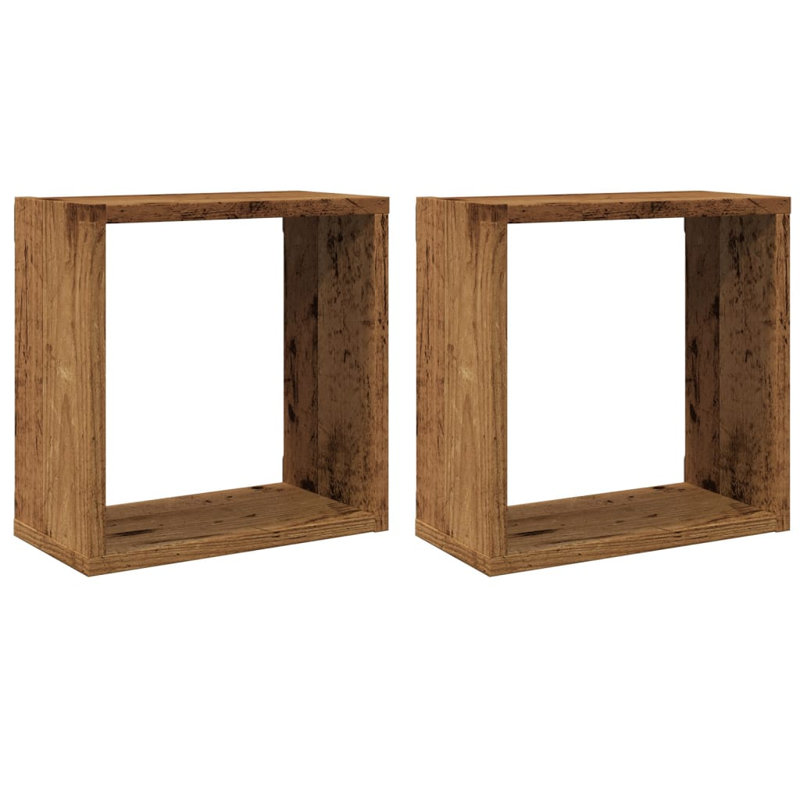 Criscia Floating Shelf, 30cm H x 30cm W x 15cm, Old Wood