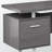 Alonzo Gray & Silver Finish Modern Computer Desk with Metal Legs, 29.74" H X 70.81" W X 70.81" D