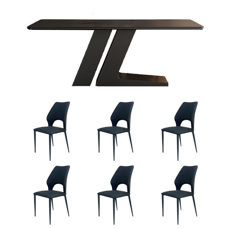 Combinaison de table et de chaises Jacovian Black Rock, H 29,9 po x L 55,1 po x l 31,4 po