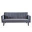 Canapé-lit convertible 1 place en futon de 183 cm (72 po) avec cadre en bois massif, capitonnage à canaux, gain de place, revêtement en velours doux au toucher, idéal pour les dortoirs.
