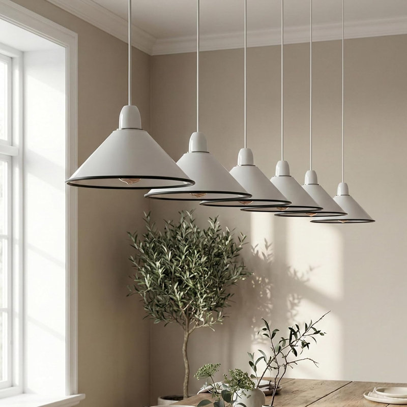 8 cm H Cone Lamp Shade in White