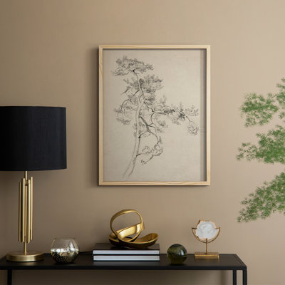 Reproduction encadrée rétro en bois massif Lxxxvi