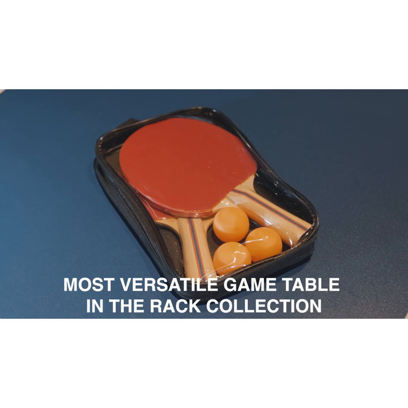 7-Foot Red and Black Engineered Wood 2-in-1 Pool and Ping Pong Table