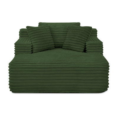 Méridienne rembourrée en velours côtelé rembourré avec assise profonde Living Room