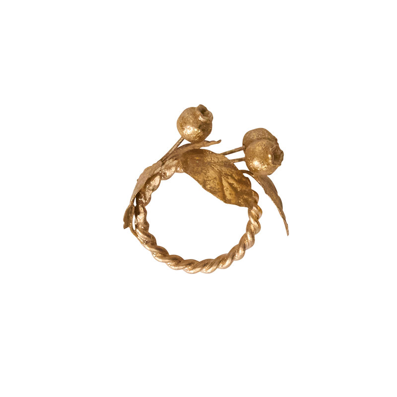 Forest Walk Leaf Napkin Ring Assorted - Gold