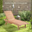 Chaise longue d'extérieur pour chaise longue, table intégrée, dossier inclinable pour bronzer / bronzer, roulettes