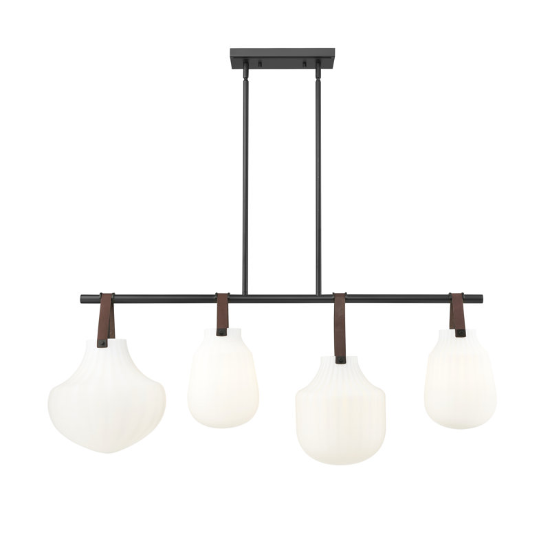 4 Light Pendant, Matte Black