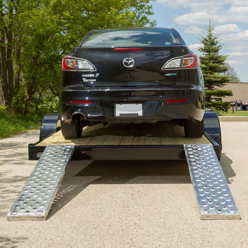 Rampe de chargement automatique 60 po en aluminium, capacité légère de 3000 lb