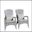 Chaise de patio avec coussins (coussin gris)