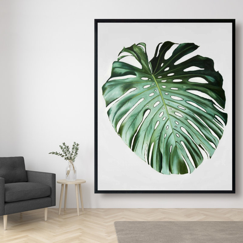 Monstera Leaf Print On Canvas
