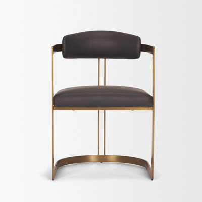Bradley Genuine Leather Dining Armchair