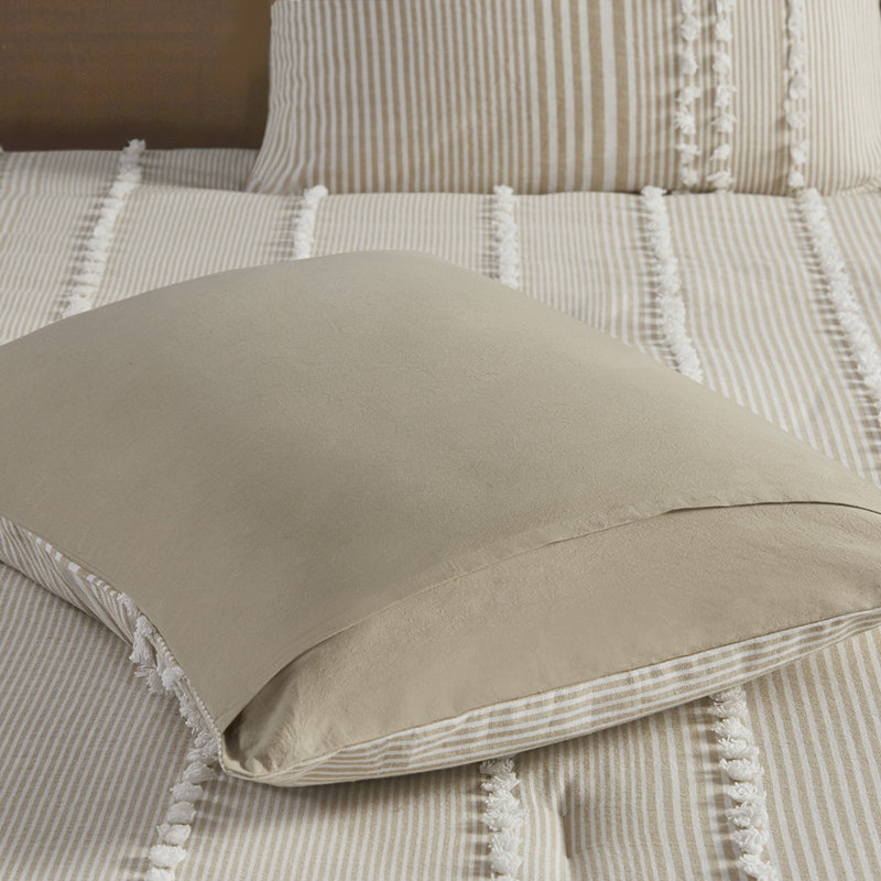 Oversized Cotton Comforter Set, Tufted Farmhouse Style For Home