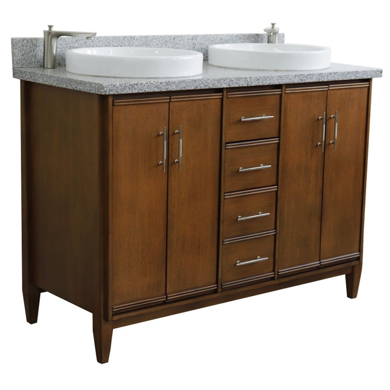 Ensemble de meuble-lavabo double 49 po Haught, gris