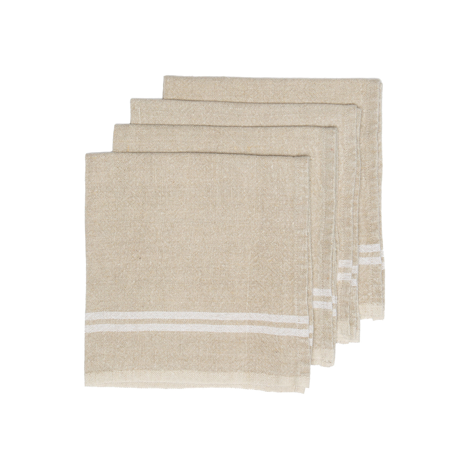 Bronwen Linen Square Napkin, Natural/Ivory