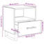 40cm W Manufactured Wood Bedside Table-730092242