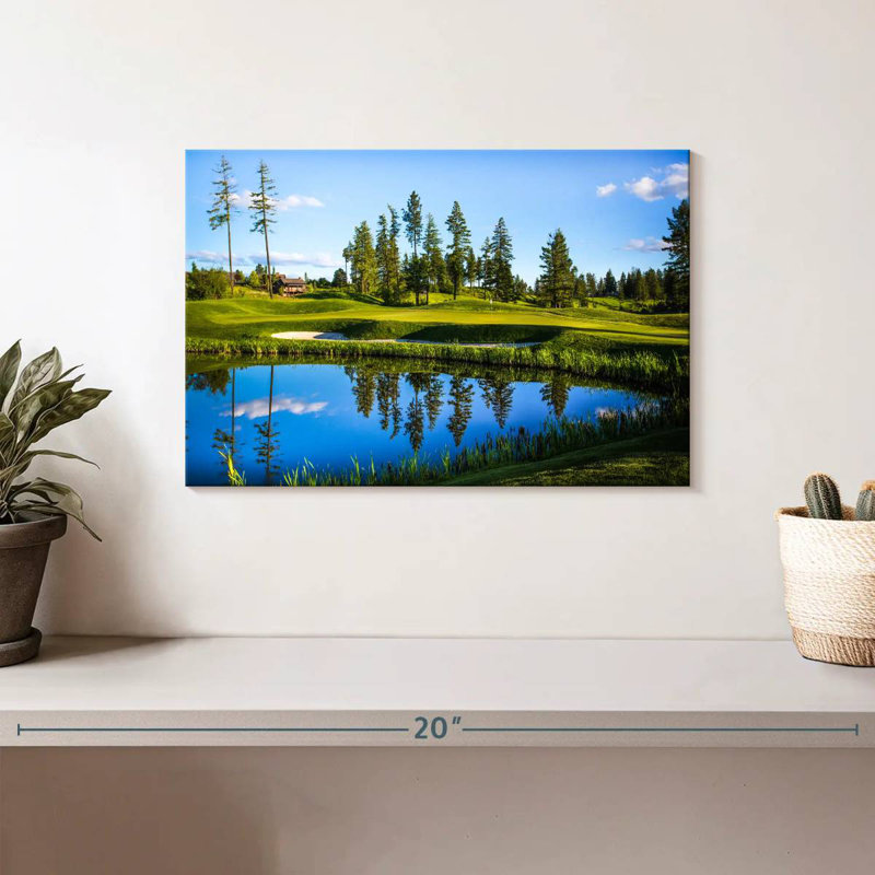 Splendide terrain de golf, H 8 po x l 12 po